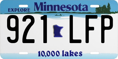 MN license plate 921LFP