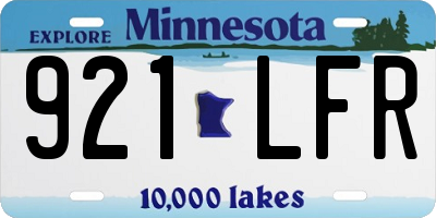 MN license plate 921LFR