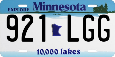 MN license plate 921LGG