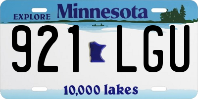 MN license plate 921LGU