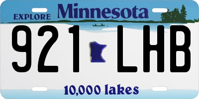 MN license plate 921LHB