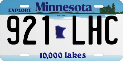 MN license plate 921LHC