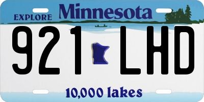 MN license plate 921LHD