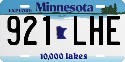 MN license plate 921LHE