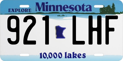 MN license plate 921LHF