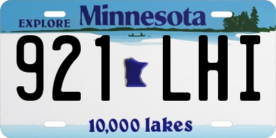MN license plate 921LHI