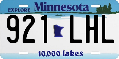MN license plate 921LHL