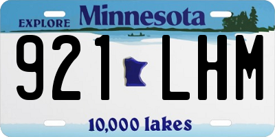 MN license plate 921LHM