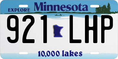 MN license plate 921LHP