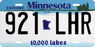 MN license plate 921LHR