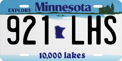 MN license plate 921LHS