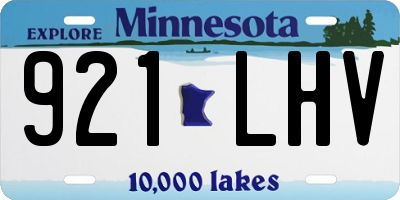 MN license plate 921LHV