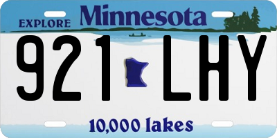 MN license plate 921LHY