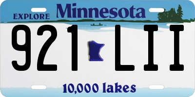MN license plate 921LII