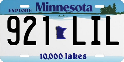 MN license plate 921LIL