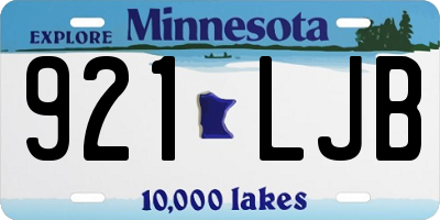 MN license plate 921LJB