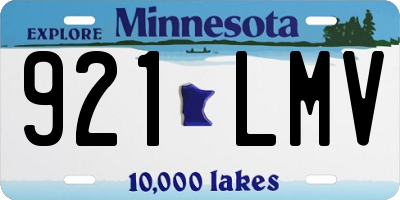 MN license plate 921LMV