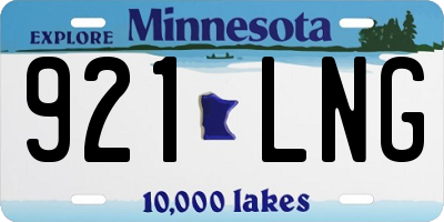 MN license plate 921LNG