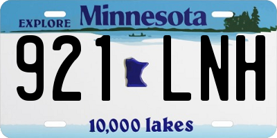 MN license plate 921LNH