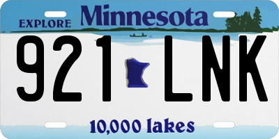 MN license plate 921LNK