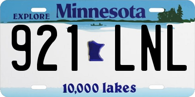 MN license plate 921LNL