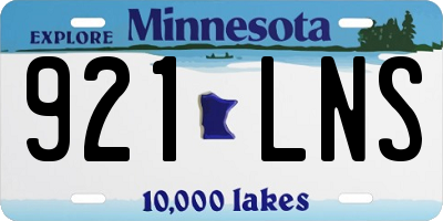 MN license plate 921LNS