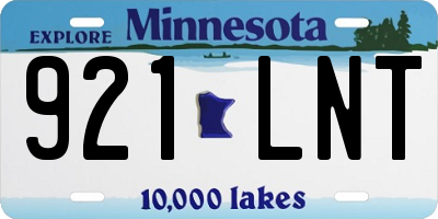 MN license plate 921LNT