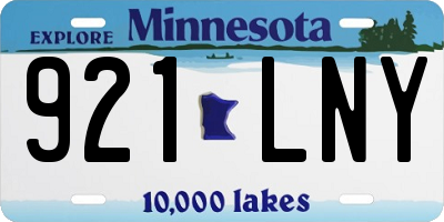 MN license plate 921LNY