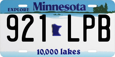MN license plate 921LPB