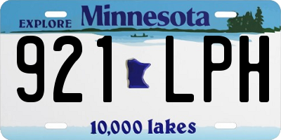MN license plate 921LPH