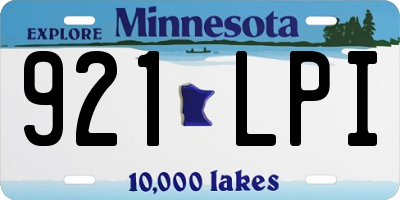 MN license plate 921LPI