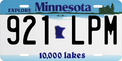 MN license plate 921LPM