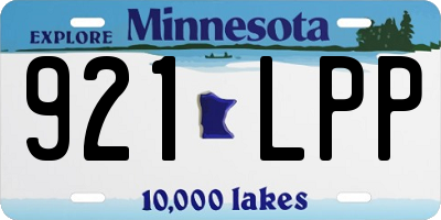 MN license plate 921LPP