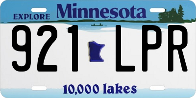 MN license plate 921LPR