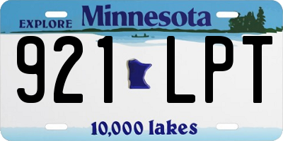 MN license plate 921LPT