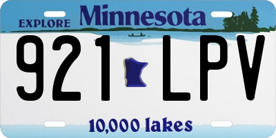 MN license plate 921LPV