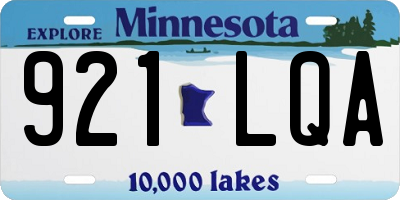 MN license plate 921LQA
