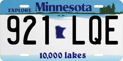 MN license plate 921LQE