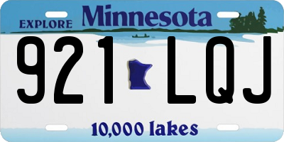 MN license plate 921LQJ