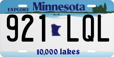 MN license plate 921LQL