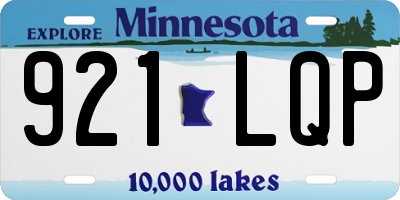 MN license plate 921LQP