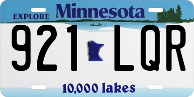 MN license plate 921LQR