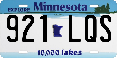 MN license plate 921LQS