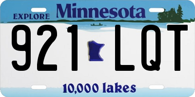 MN license plate 921LQT
