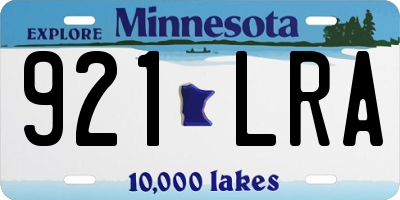 MN license plate 921LRA