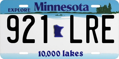 MN license plate 921LRE