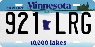 MN license plate 921LRG