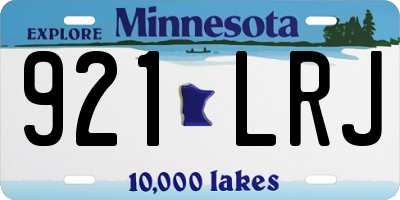 MN license plate 921LRJ