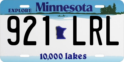 MN license plate 921LRL
