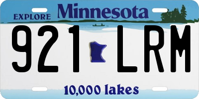 MN license plate 921LRM
